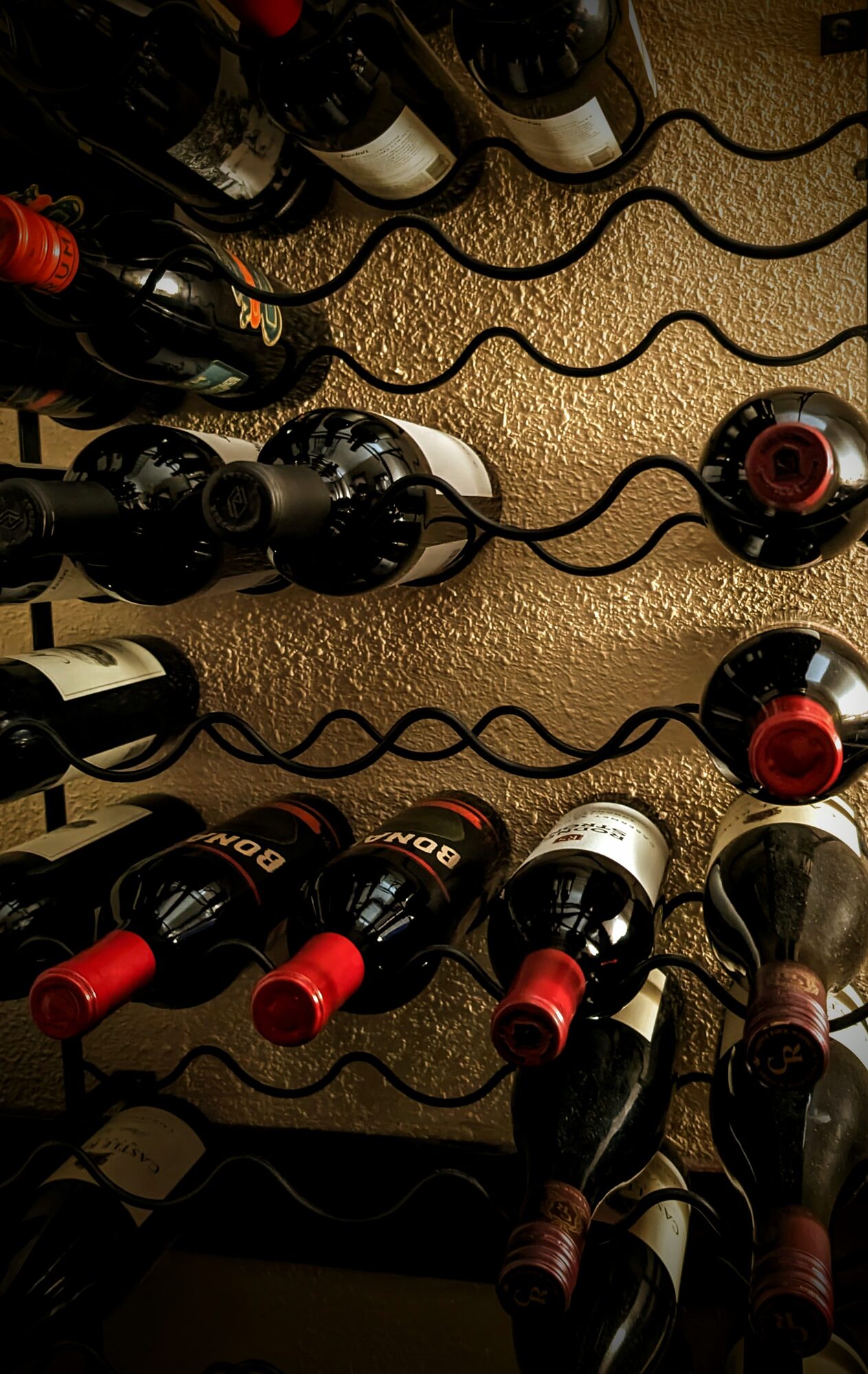 A bespoke wine rack.