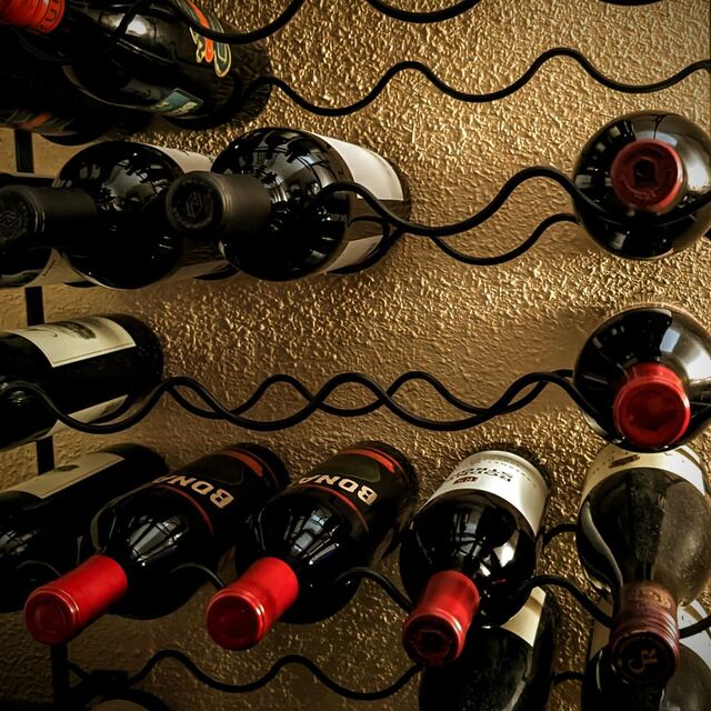 A bespoke wine rack.